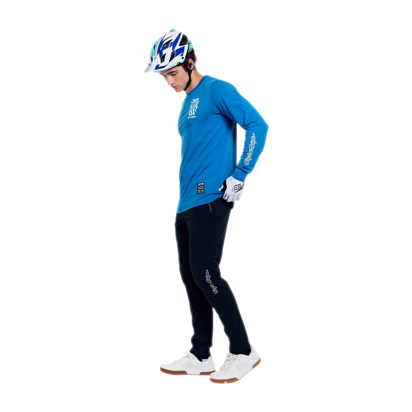 Tröja TROY LEE DESIGNS SKYLINE RIDE ONE EYE AERO Långärm Blå