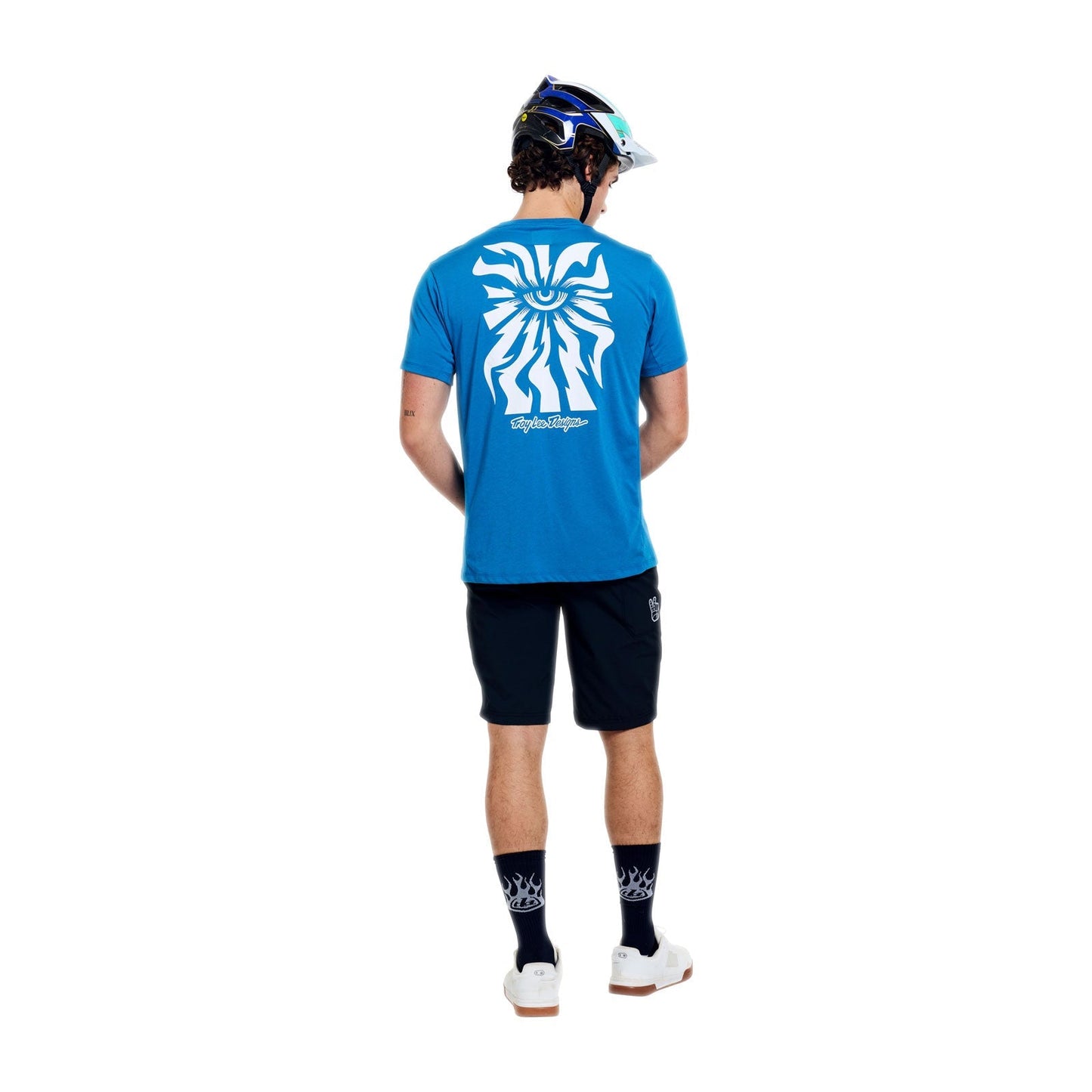 Trøje TROY LEE DESIGNS SKYLINE RIDE ONE EYE AERO Korte Ærmer Blå