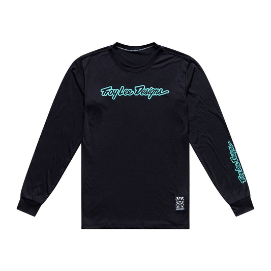TROY LEE DESIGNS SKYLINE RIDE SIGNATURE Jersey Μακρυμάνικο Μαύρο/Τυρκουάζ
