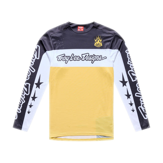 Maillot TROY LEE DESIGNS SPRINT PRO YO MOTO Manches Longues Noir/Jaune