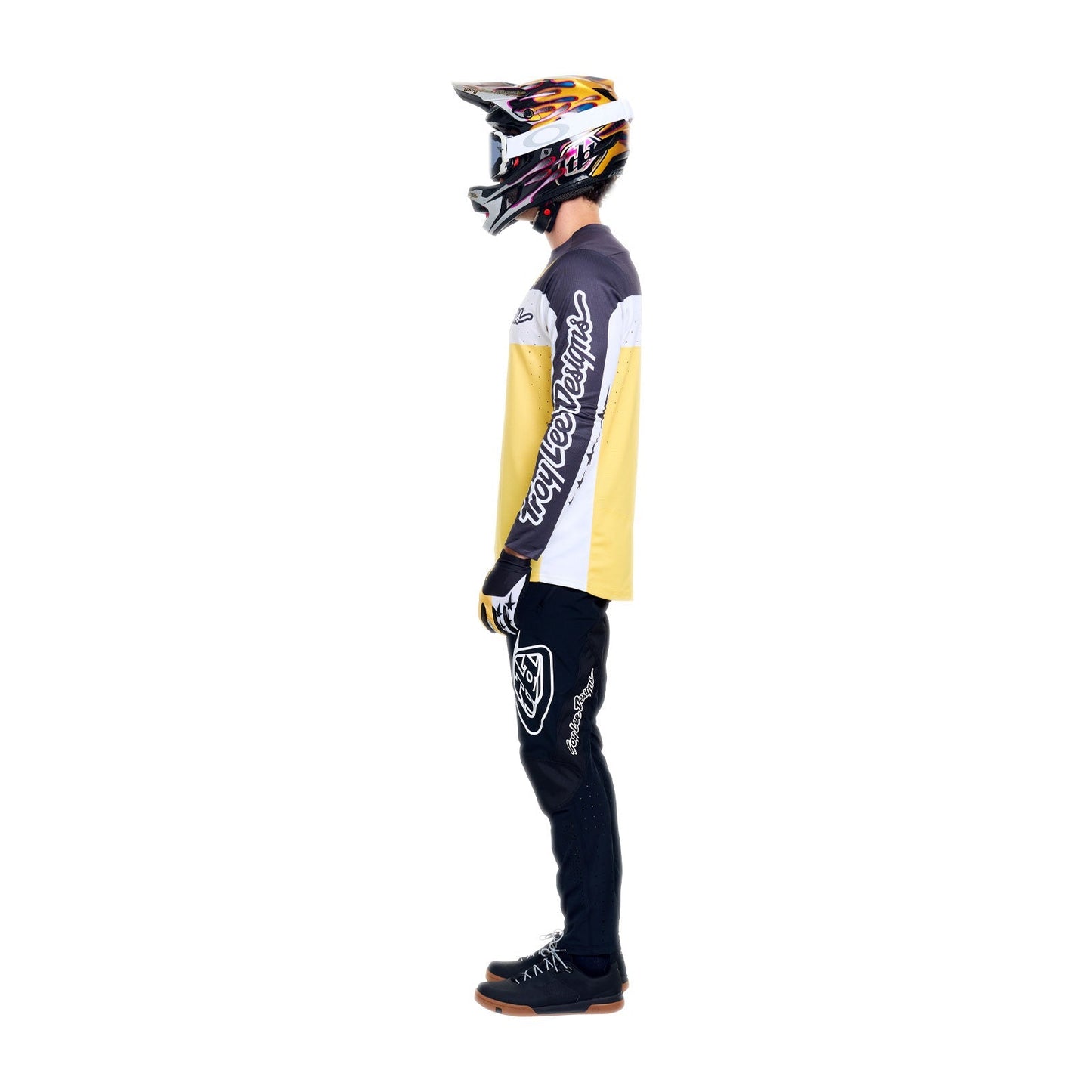 Maglia TROY LEE DESIGNS SPRINT PRO YO MOTO Maniche Lunghe Nero/Giallo