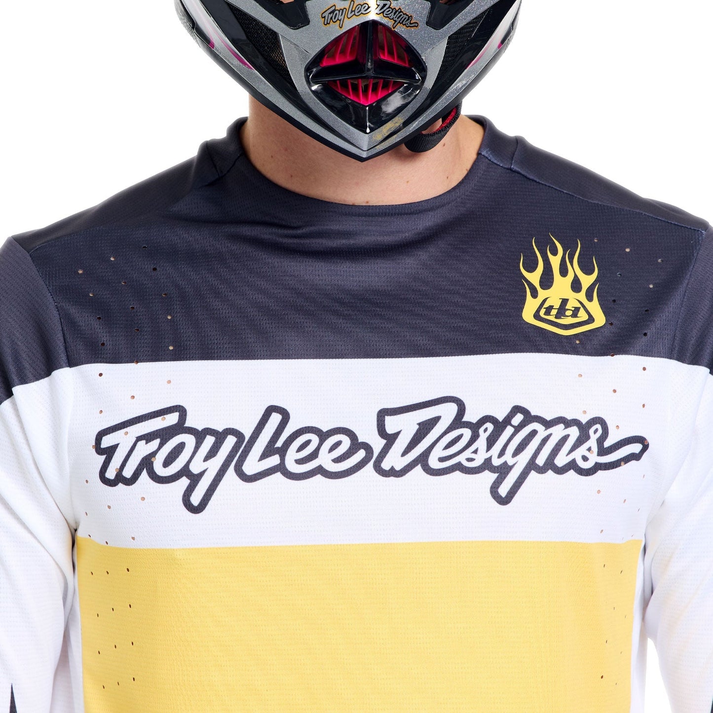 Maglia TROY LEE DESIGNS SPRINT PRO YO MOTO Maniche Lunghe Nero/Giallo