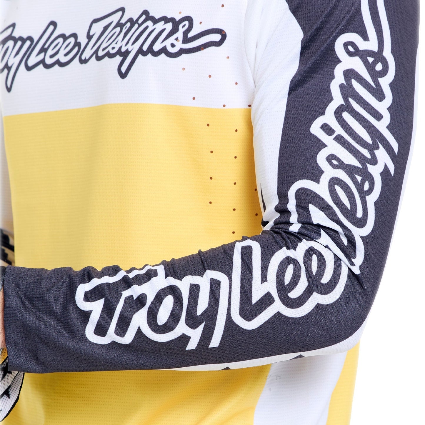 Maglia TROY LEE DESIGNS SPRINT PRO YO MOTO Maniche Lunghe Nero/Giallo