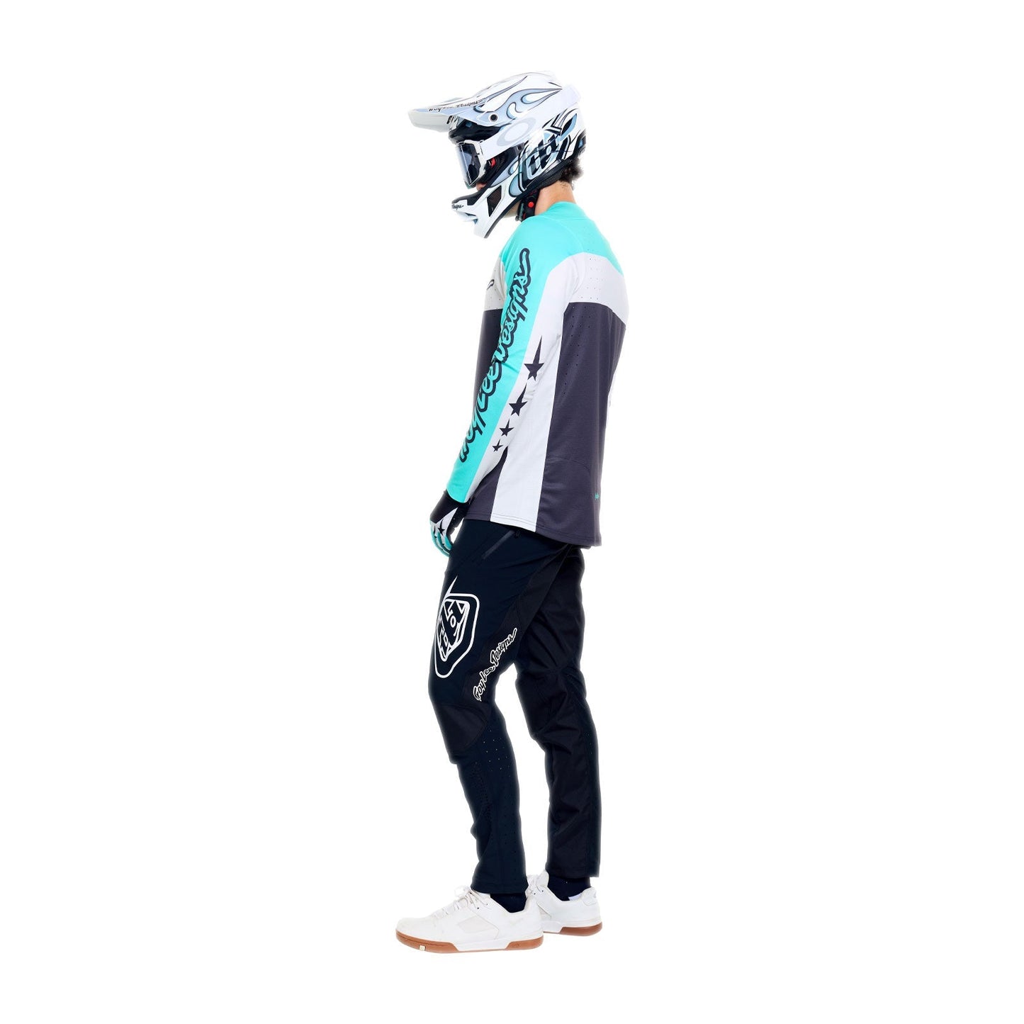 Trikot TROY LEE DESIGNS SPRINT PRO YO MOTO Langarm Schwarz/Blau