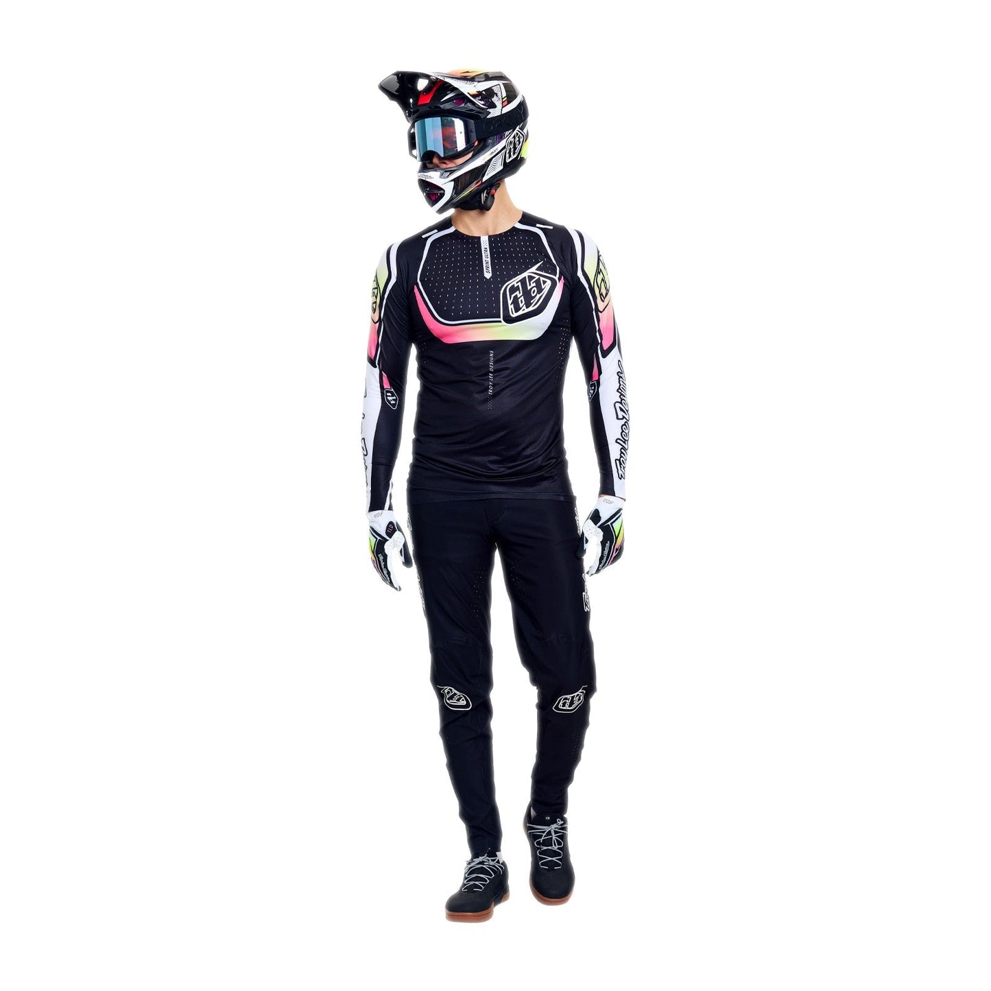 Trikot TROY LEE DESIGNS SPRINT ULTRA PROTON Lange Ärmel Schwarz