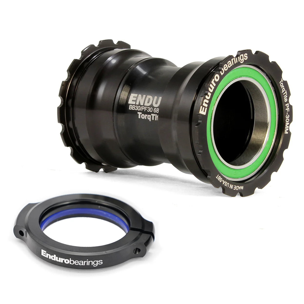 Kranklager ENDURO BEARINGS TORQTITE PF30 Aksel 30mm (Narrow) Rustfrit Stål Sort