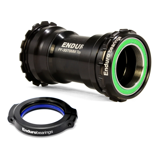 Boitier de pédalier ENDURO BEARINGS TORQTITE BBright Axe 30mm Acier Inoxydable Noir