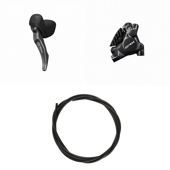Venstre 1x Greb og Forbremsekaliber SHIMANO GRX ST-RX820-LA + BR-RX820 Flat Mount