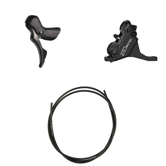 Levier Gauche  et Étrier Avant SHIMANO CUES U6030 Double Flatmount Sans Disque
