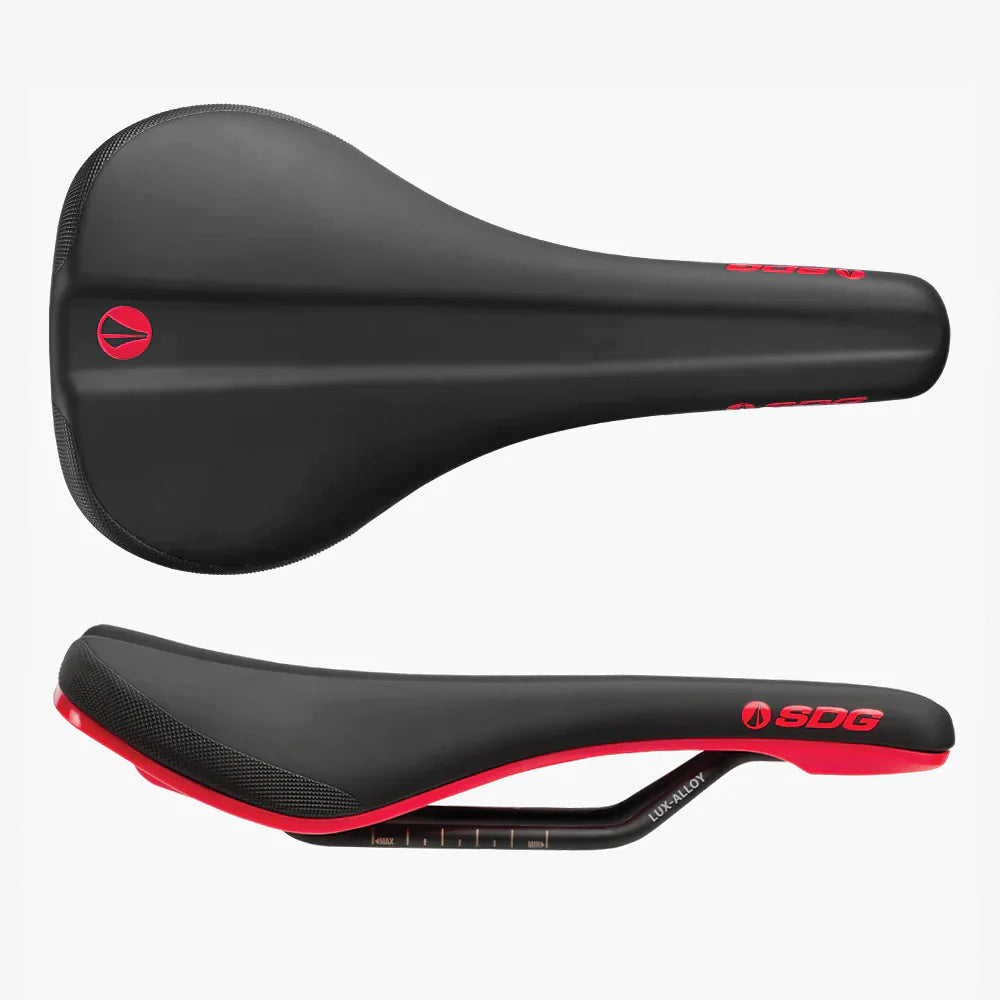 Sadel SDG BEL-AIR V3 Lux Alloy Skinne Sort/Rød