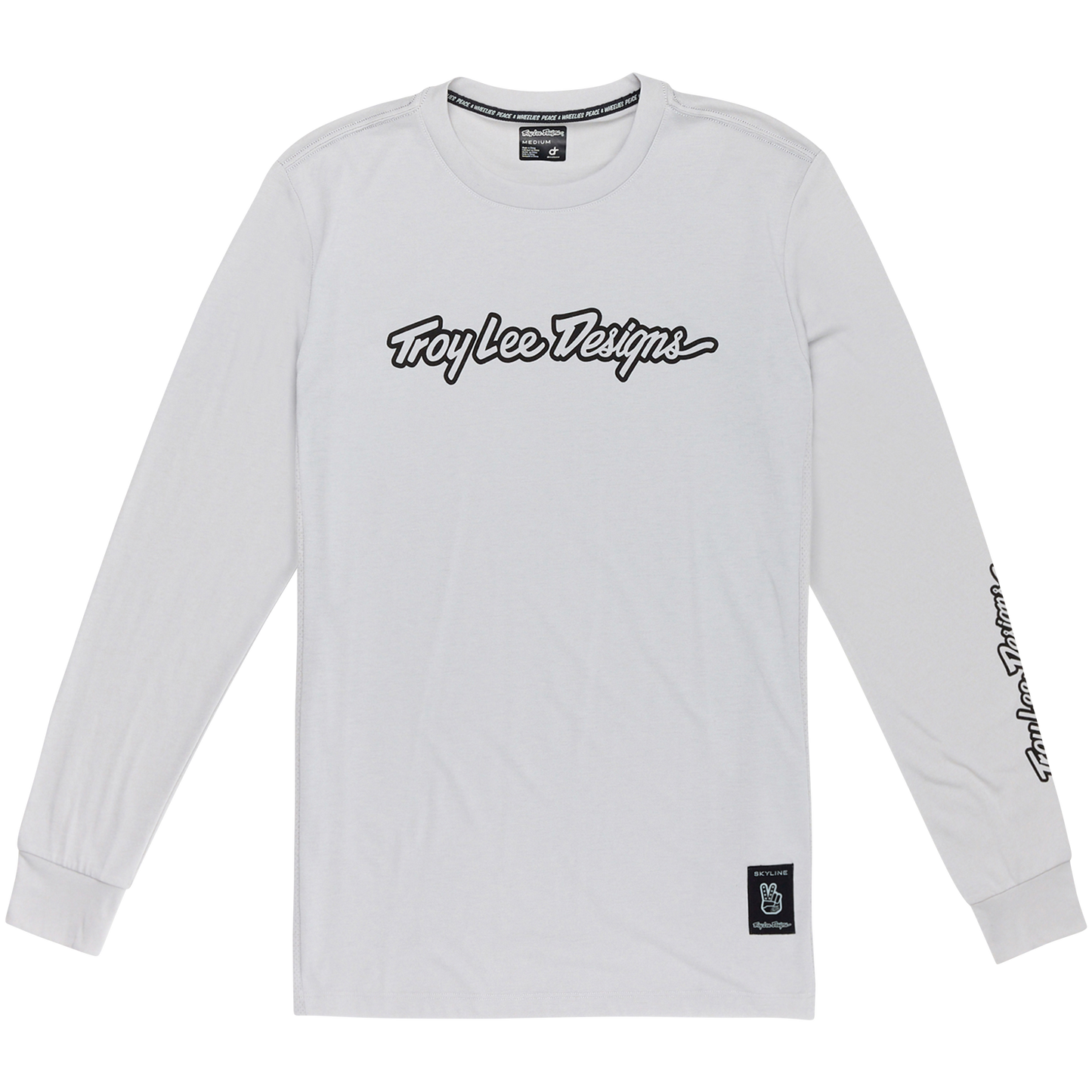 Tröja TROY LEE DESIGNS SKYLINE RIDE TEE SIGNATURE Långa Ärmar Grå