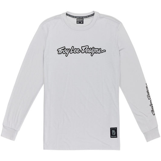 Maillot TROY LEE DESIGNS SKYLINE RIDE TEE SIGNATURE Manches Longues Gris