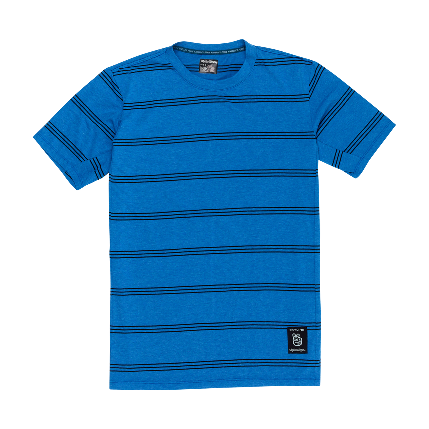 Trikot TROY LEE DESIGNS SKYLINE RIDE TEE WASH OUT Kurzarm Blau