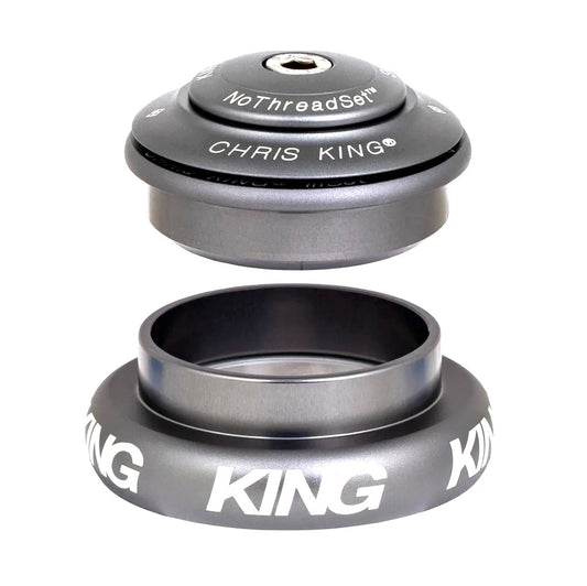 Jeu de Direction Semi-Intégré / Externe CHRIS KING INSET 8 1"1/8-1"1/4 ZS44/EC44 Gris Mat