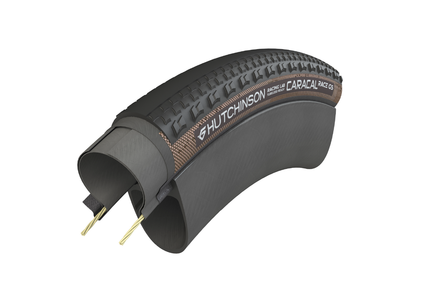 Däck HUTCHINSON CARACAL RACE GS 700c Tubeless Ready Brun