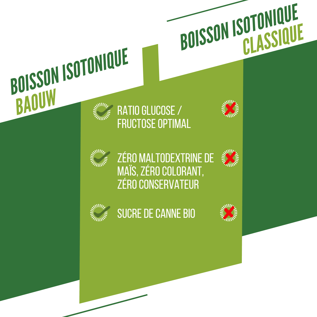 Boisson Énergétique BAOUW ISOTONIC (45g) Citron Vert/Fleur de sureau