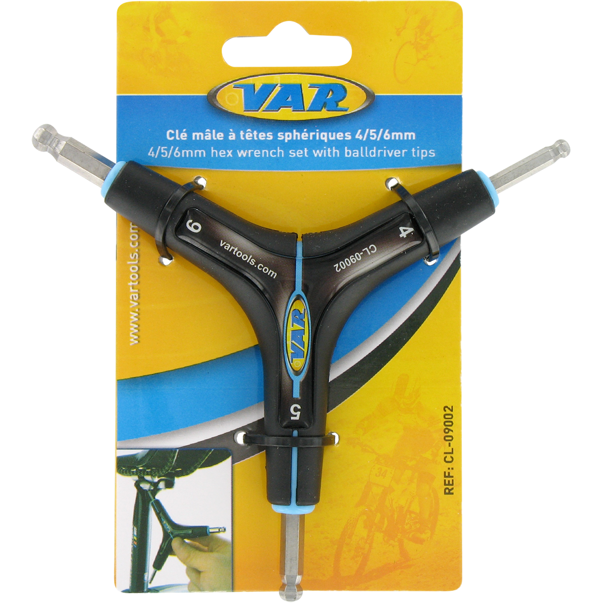 Clés Allen en Y VAR 4/5/6 mm Tête Sphérique