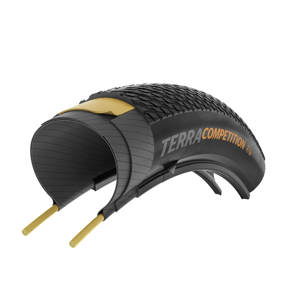 Pneu CONTINENTAL TERRA COMPETITION TRAIL GRIP 700x35c Tubeless Ready Marron