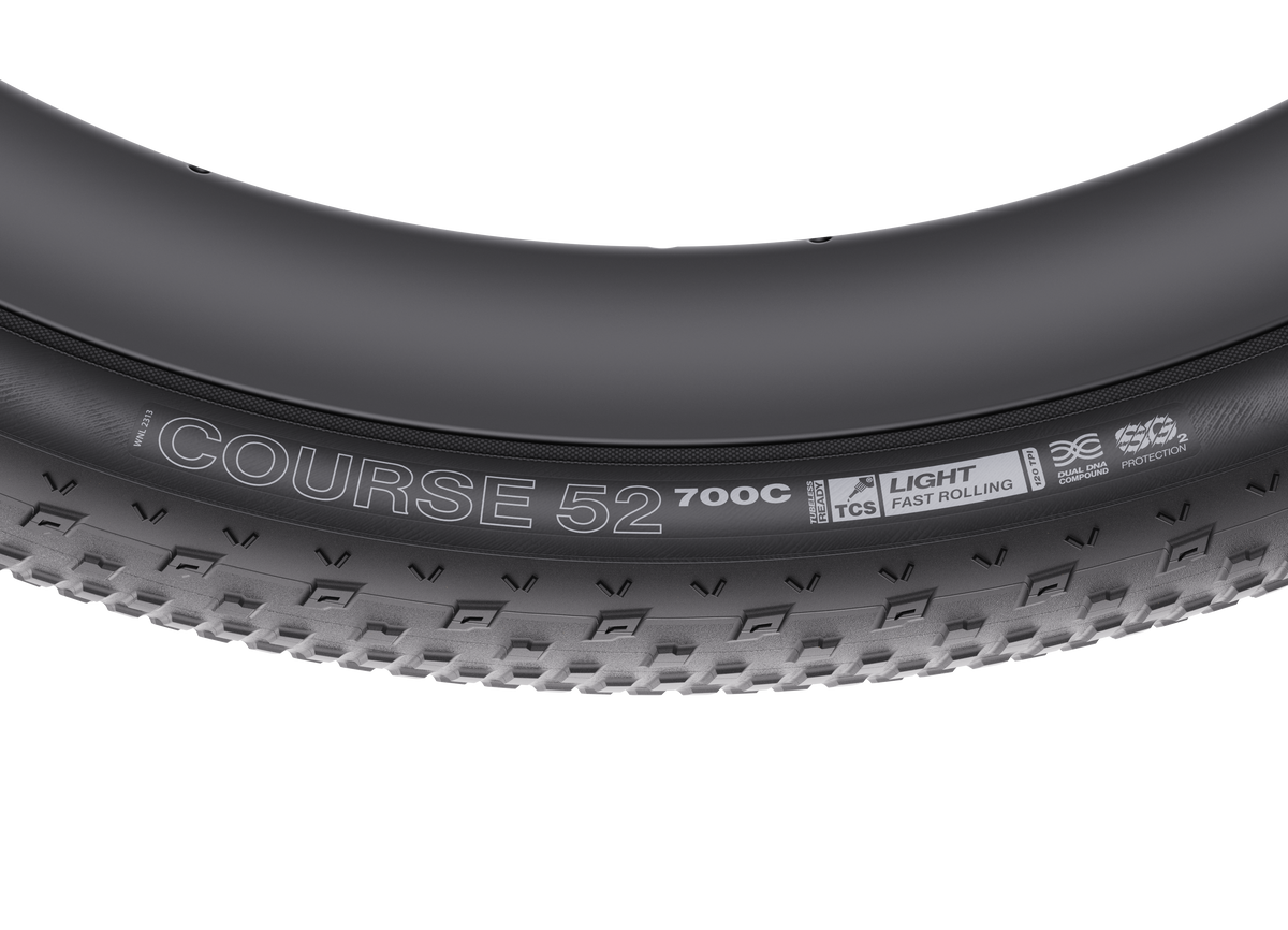 Plášť WTB COURSE 52 černý – označení na bočnici