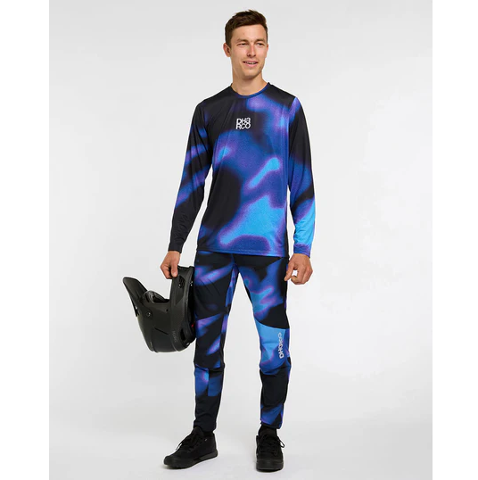 Maillot DHARCO RACE VORTEX Maniche Lunghe Nero/Viola