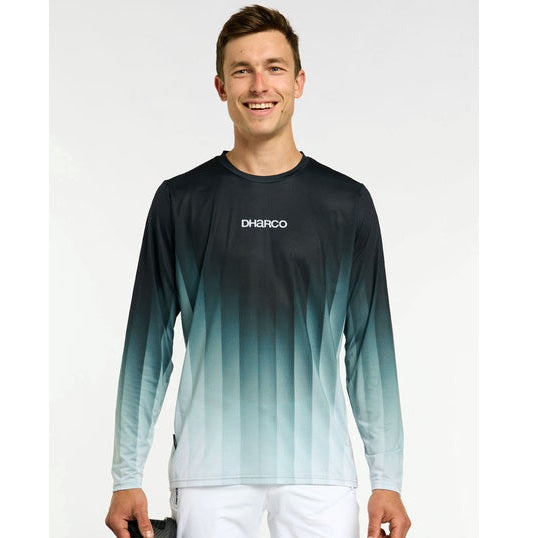 Trikot DHARCO RACE MIDNIGHT PRISM Lange Ärmel Grün