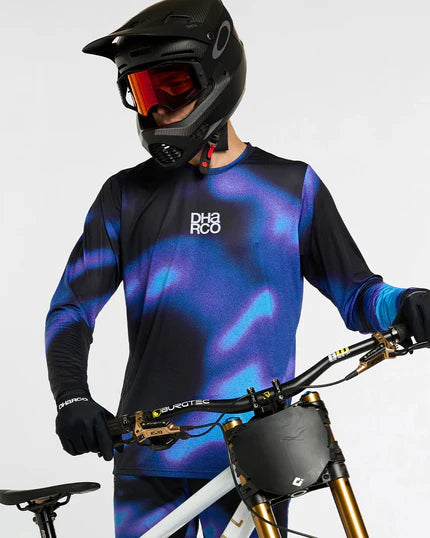 Maillot DHARCO RACE VORTEX Maniche Lunghe Nero/Viola