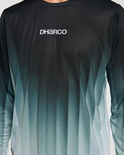 Trikot DHARCO RACE MIDNIGHT PRISM Lange Ärmel Grün