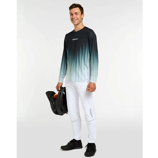 Trikot DHARCO RACE MIDNIGHT PRISM Lange Ärmel Grün