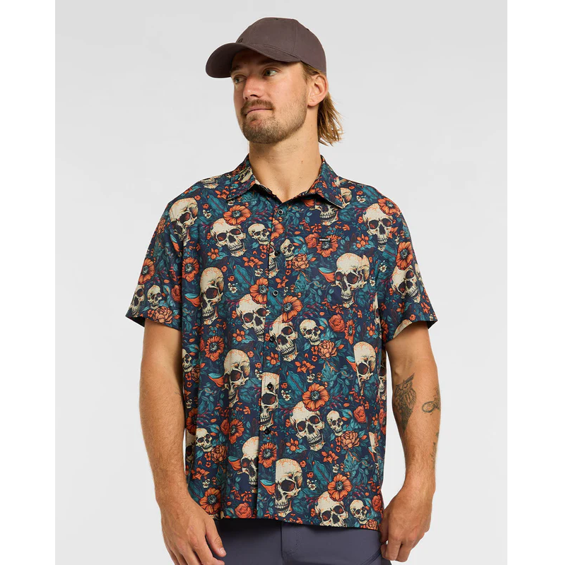Technisches Hemd DHARCO TECH PARTY SKULLDUGGERY Blau