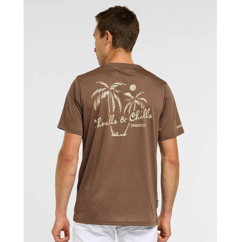 Maillot DHARCO TECH TEE HUSK Manches Courtes Marron