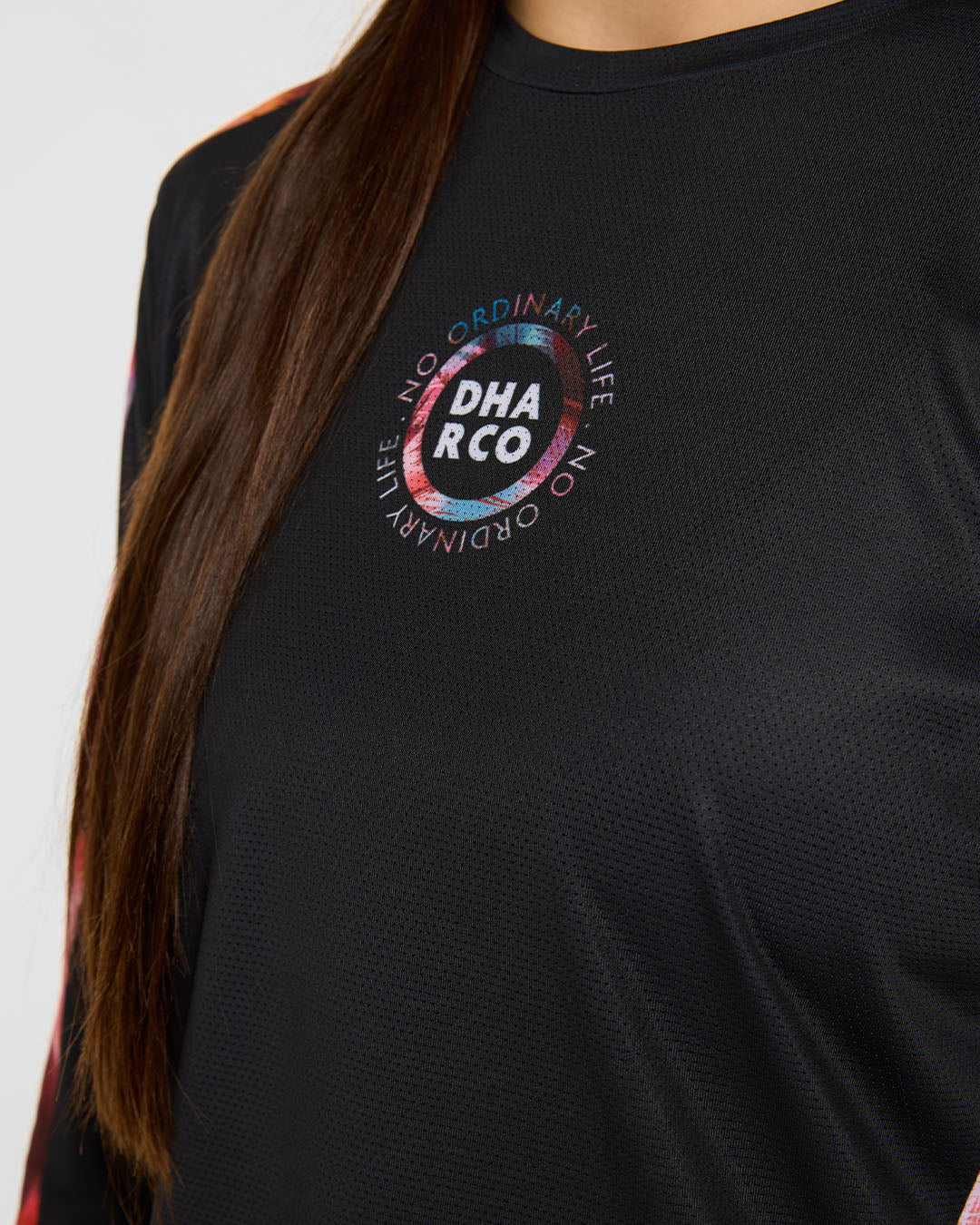Maillot DHARCO RACE NEBULA Manches Longues Femme Noir/Rose