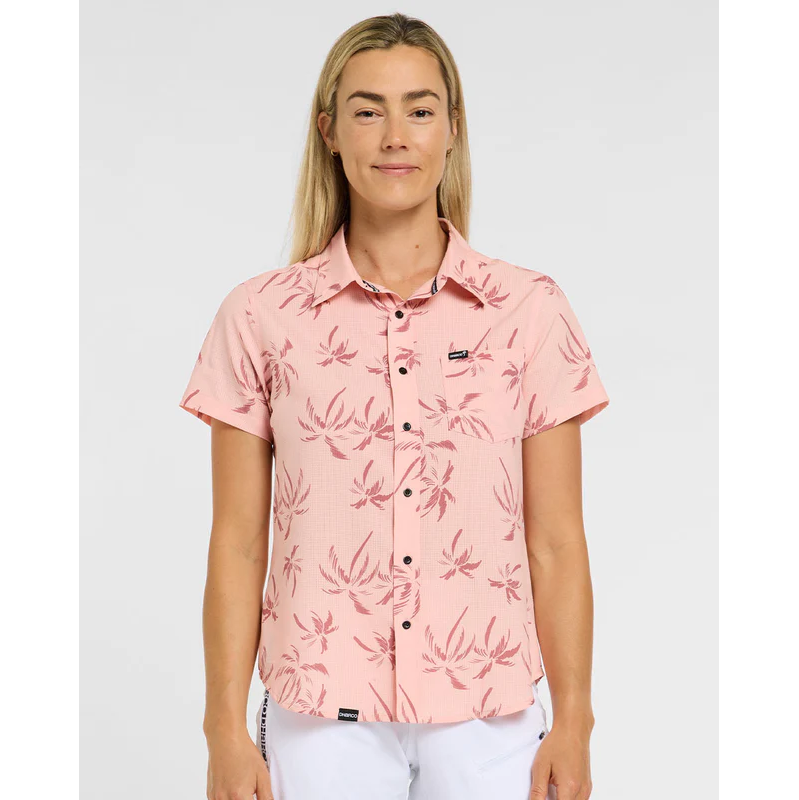 Chemise Technique DHARCO TECH PARTY PINK PALM Femme Rose