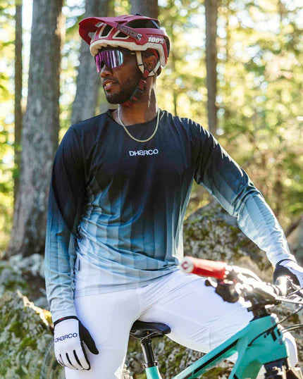 Trikot DHARCO RACE MIDNIGHT PRISM Lange Ärmel Grün