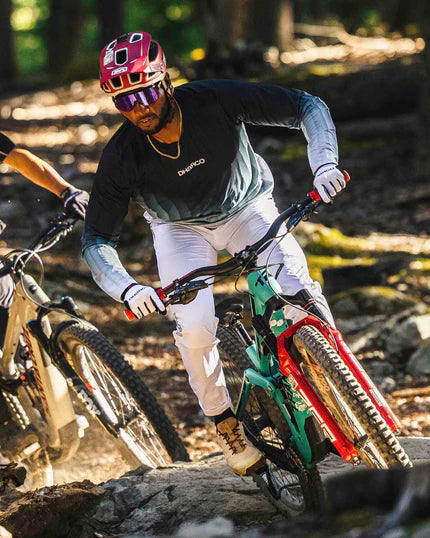 Trikot DHARCO RACE MIDNIGHT PRISM Lange Ärmel Grün