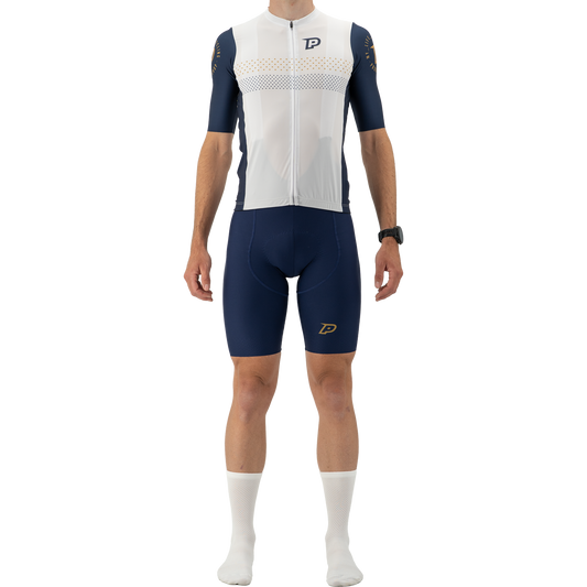 Maillot PROBIKESHOP By CHEF DE FILE Manches Courtes Marine/Blanc