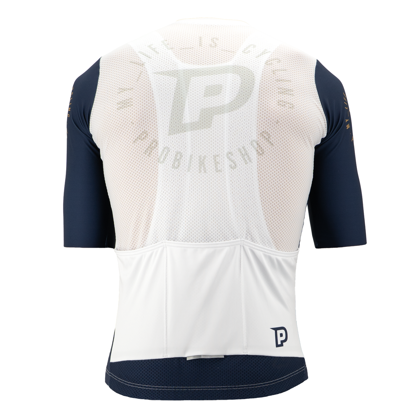 Maillot PROBIKESHOP By CHEF DE FILE Manches Courtes Marine/Blanc