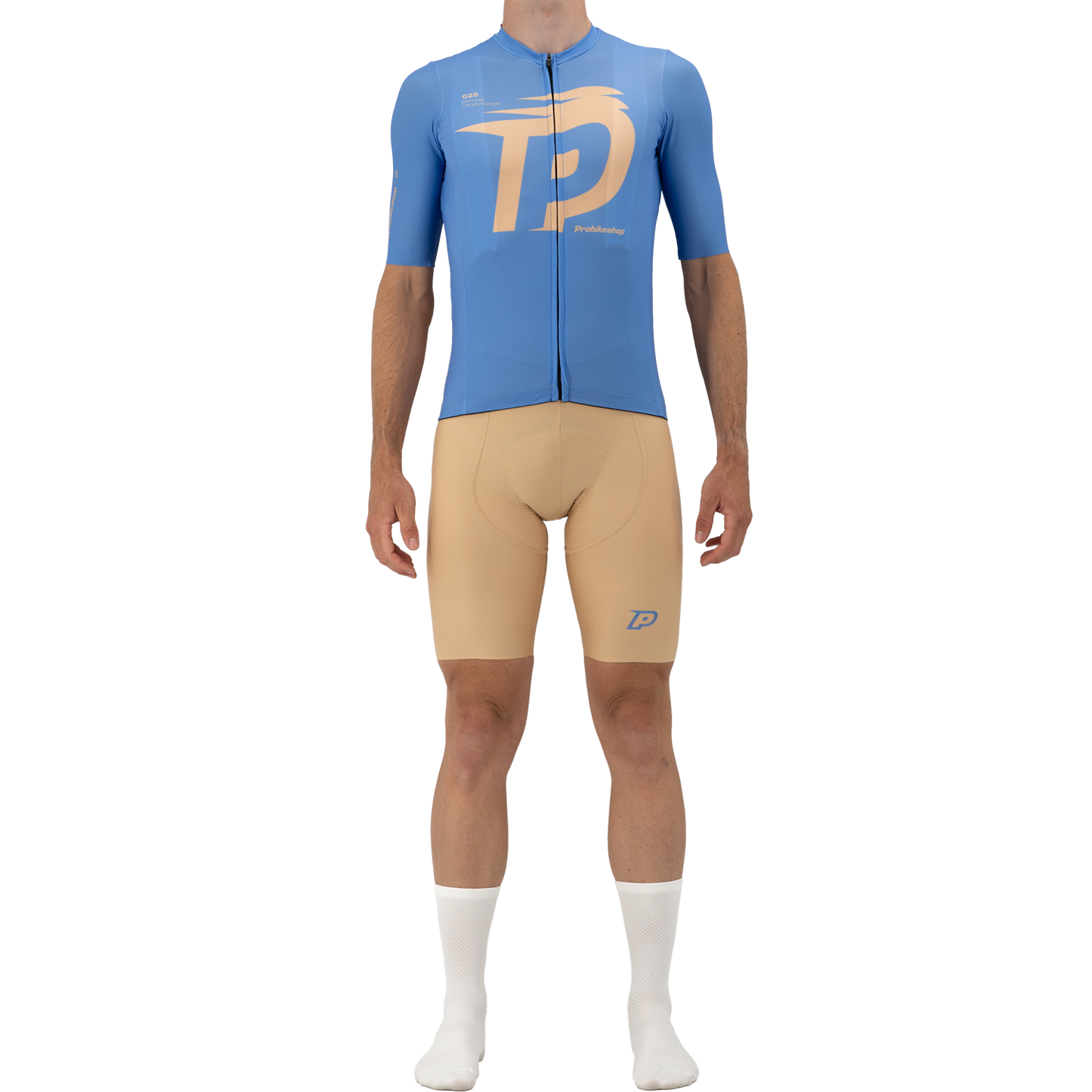 Culotte Corto con Tirantes PROBIKESHOP By CHEF DE FILE Beige