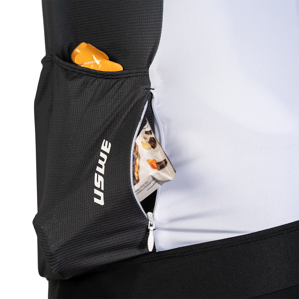 Maillot Manches Courtes USWE GRUS GRAVEL Blanc