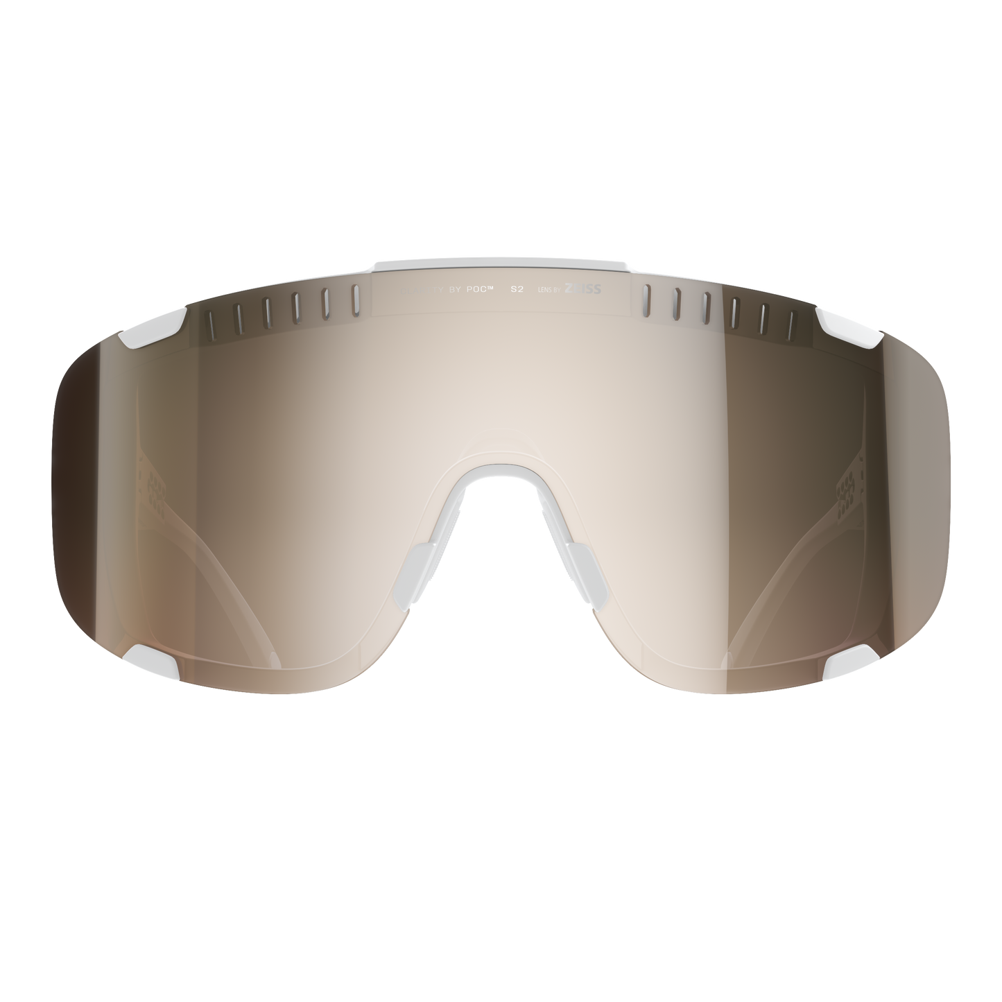 Lunettes POC DEVOUR + Blanc Verre Clarity Trail Partly Sunny Silver