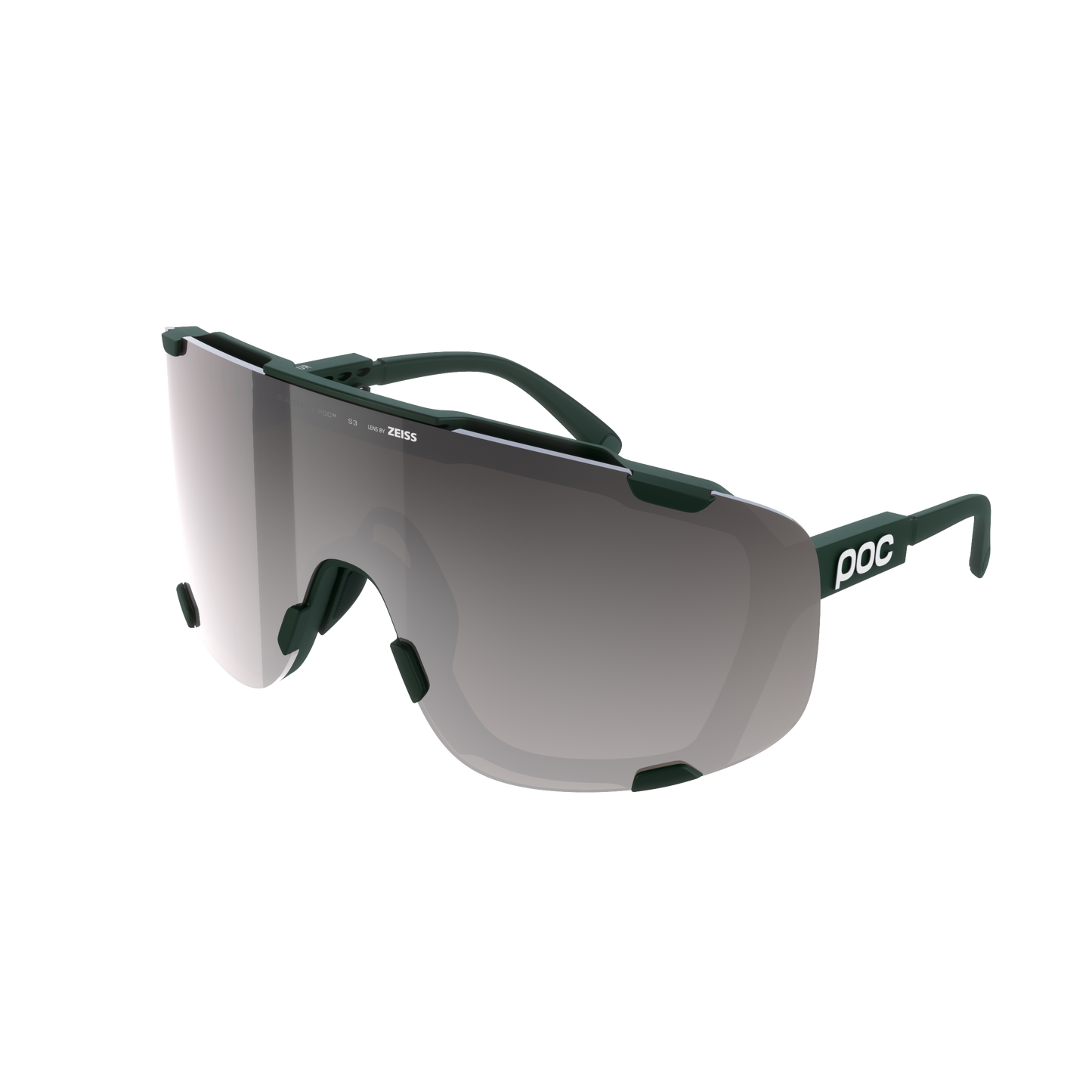 POC DEVOUR WF+ Brille Khaki Clarity Road Sunny Silver Glas
