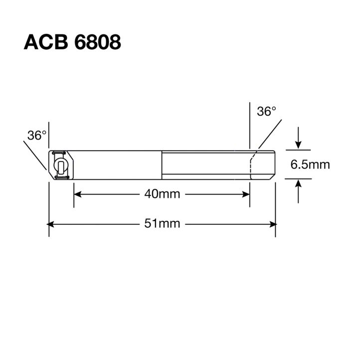 Roulement de Direction ENDURO BEARINGS  6808 SS - 440c Stainless (Angular Contact) - 40x51x6,5  mm (36x36°) ACB