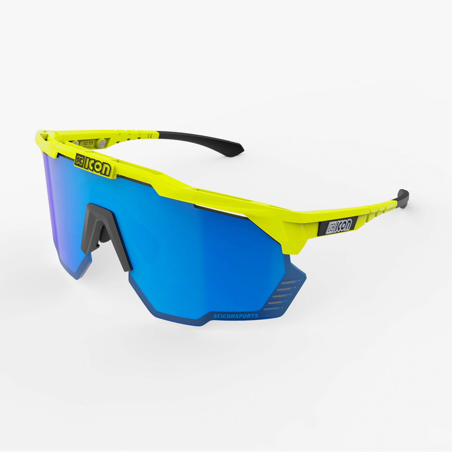 SCICON AEROSHADE KUNKEN Glasses Fluorescent Yellow Blue Multimirror