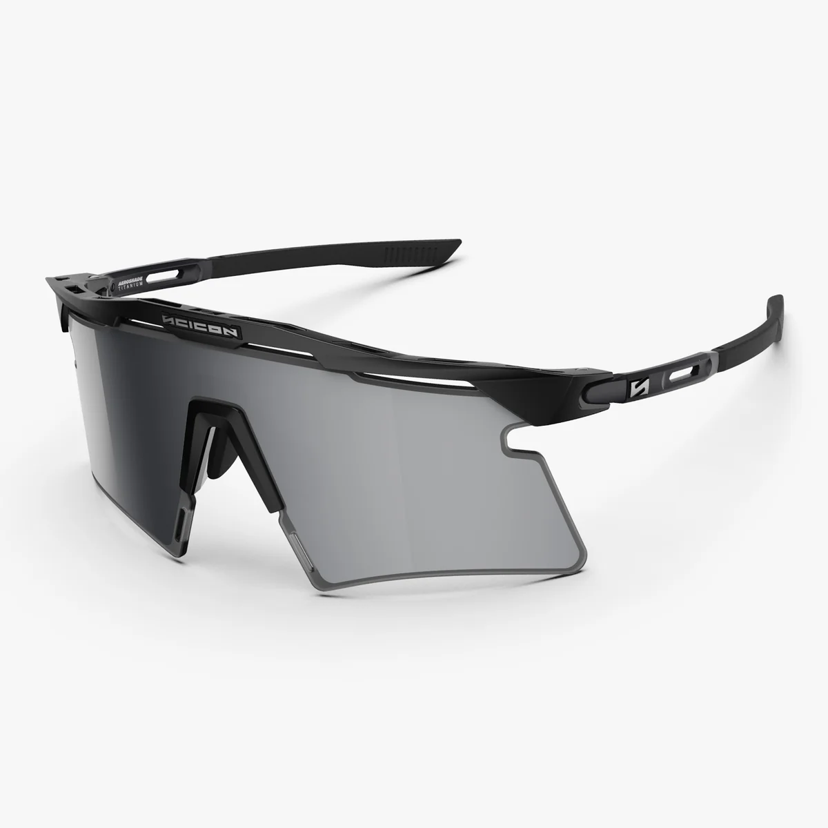 Lunettes SCICON AEROSHADE 2.0 TITANIUM Noir Matt Verre Multimirror Silver + Pink