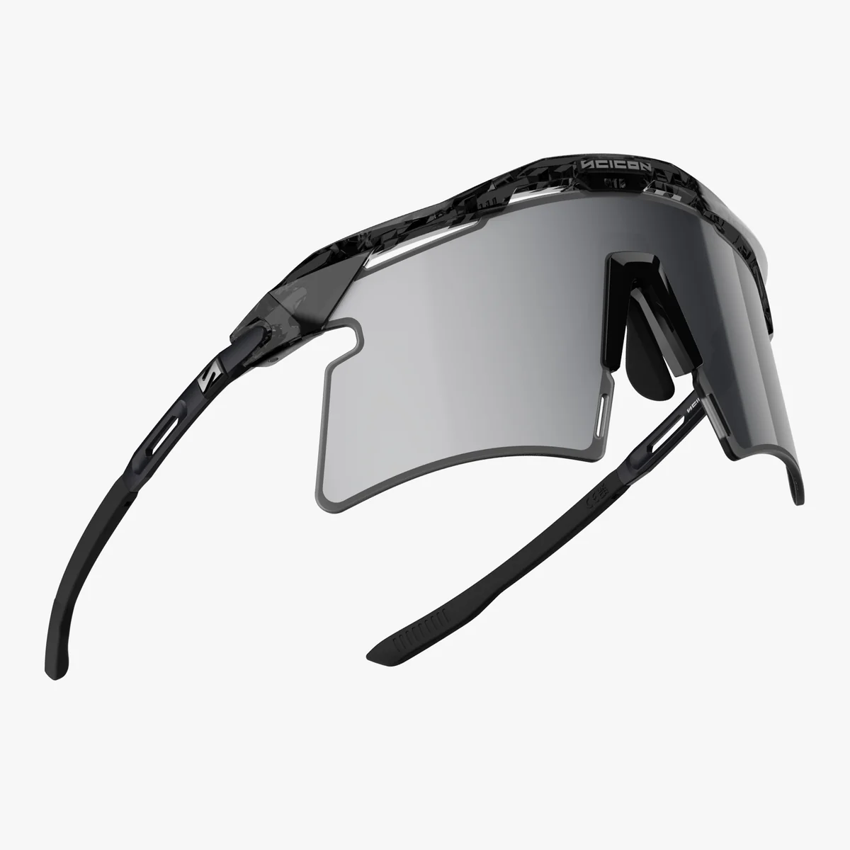 Lunettes SCICON AEROSHADE 2.0 TITANIUM Noir Crystal Gloss Verre Multimirror Silver + Pink