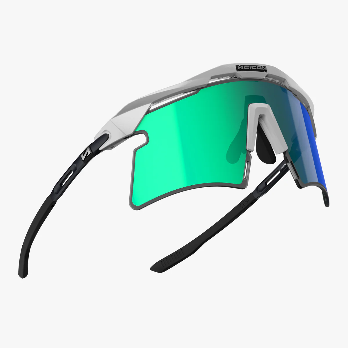 Lunettes SCICON AEROSHADE 2.0 TITANIUM Blanc Metal Verre Multimirror Blue Green + Pink