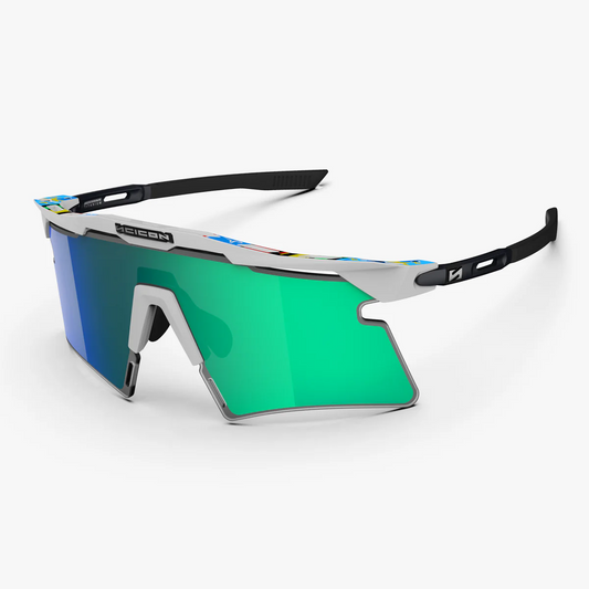 Lunettes SCICON AEROSHADE 2.0 TITANIUM WC EUROPEAN CHAMPION Verre Multimirror Blue Green + Pink
