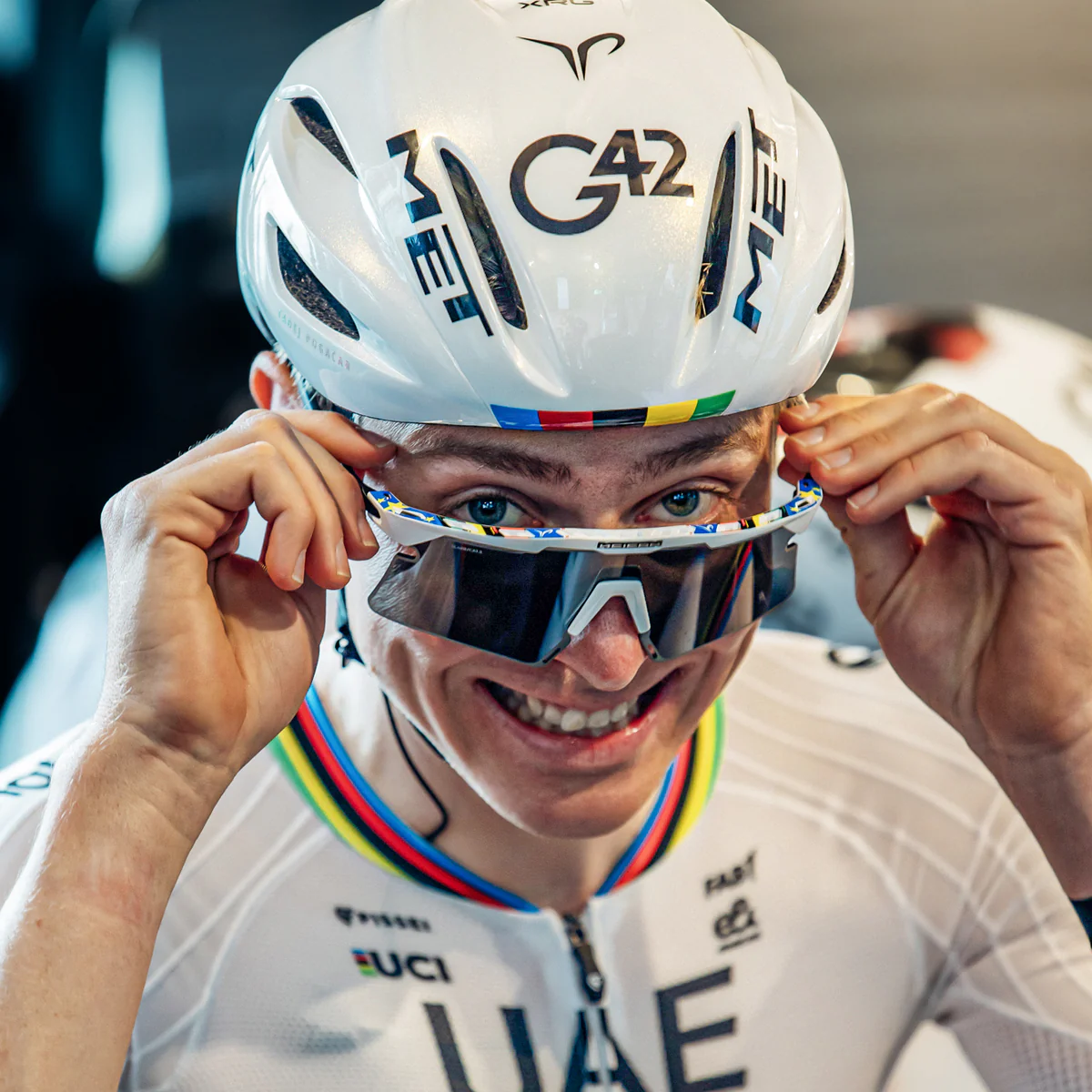 Lunettes SCICON AEROSHADE 2.0 TITANIUM WC EUROPEAN CHAMPION Verre Multimirror Blue Green + Pink