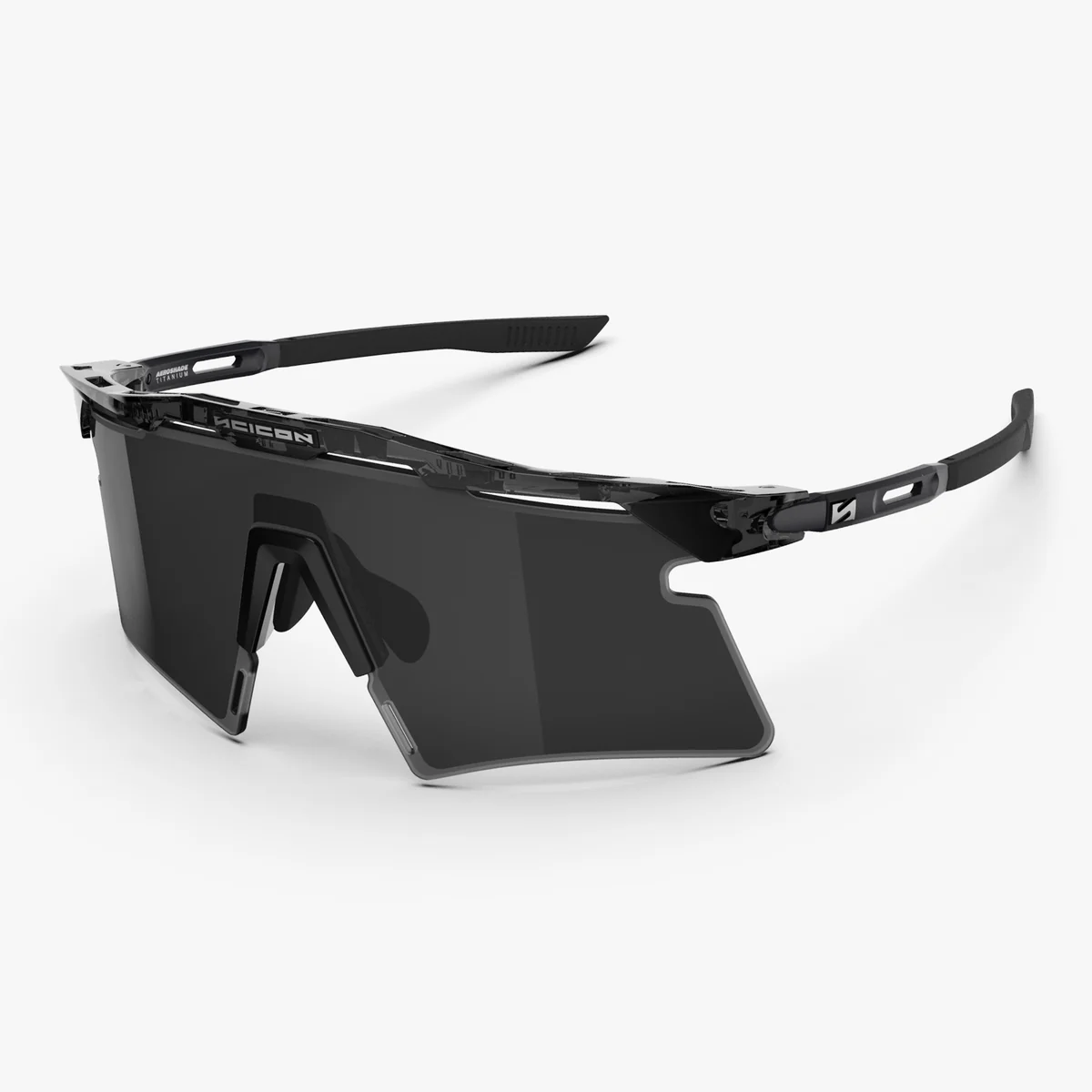 Brýle SCICON AEROSHADE 2.0 TITANIUM Černé Crystal Gloss Sklo Smoke Black + Pink