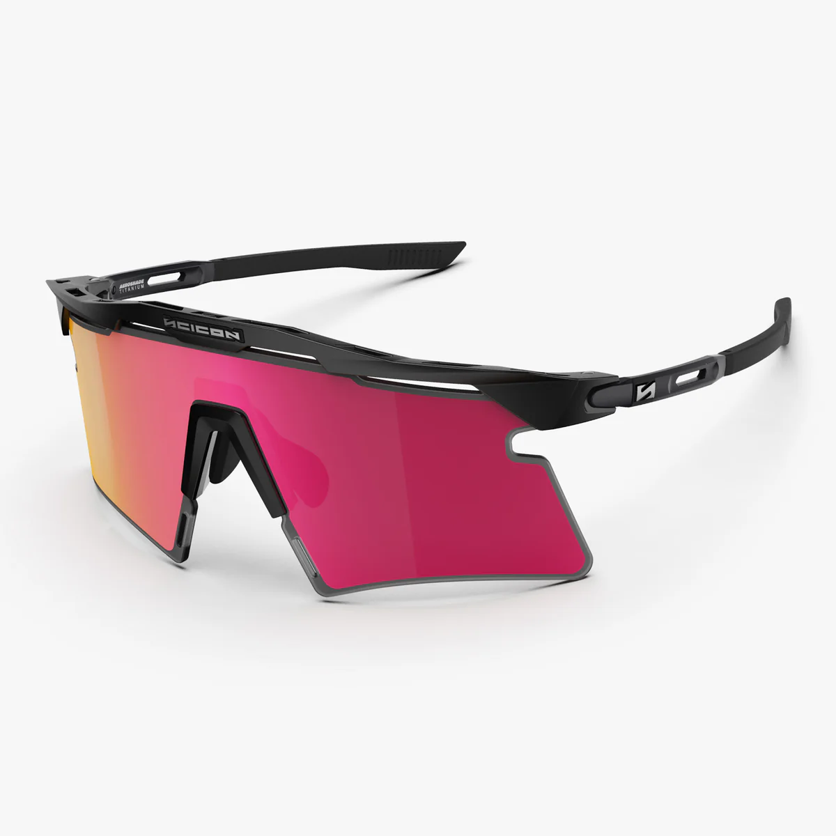 Glasses SCICON AEROSHADE 2.0 TITANIUM Matt Black Multimirror Sunburst + Pink Lens