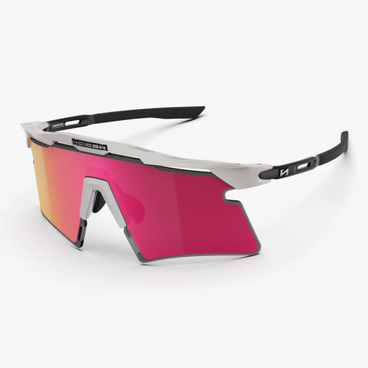 Lunettes SCICON AEROSHADE 2.0 TITANIUM Blanc Metal Verre Multimirror Sunburts + Pink